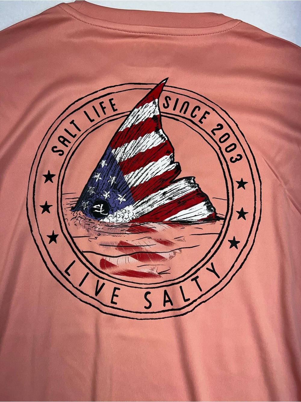 Salt Life Long Sleeve Performance Tee - Coral Pink